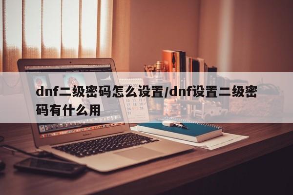 dnf二级密码怎么设置/dnf设置二级密码有什么用