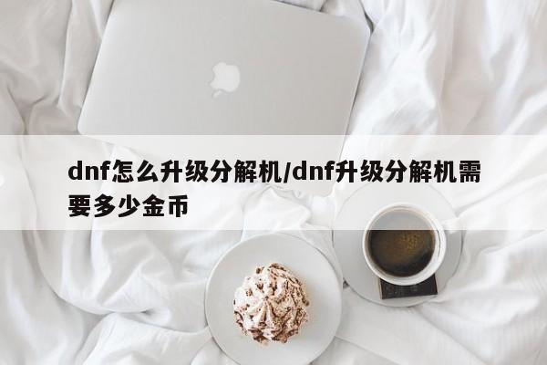 dnf怎么升级分解机/dnf升级分解机需要多少金币
